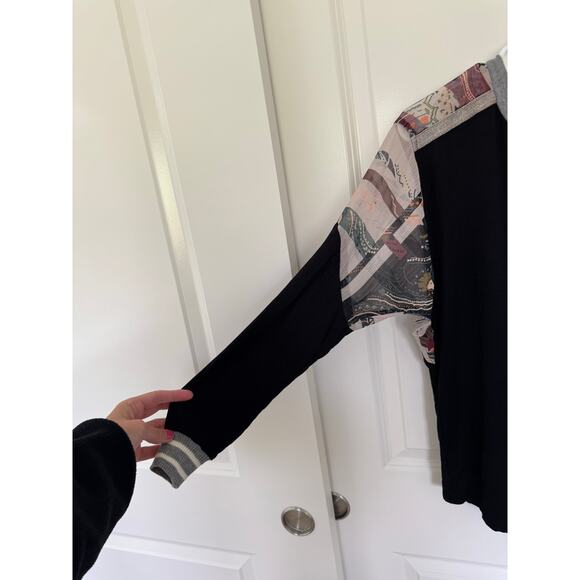 Anthropologie TINY Pippa Mixed Print Tie Front Top XXS - Picture 4 of 6